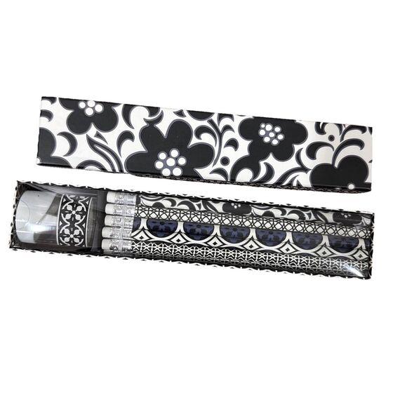 Vera Bradley Other - Vera Bradley Pencil Box Set - Night & Day - 10 Pencils and Sharpener - New